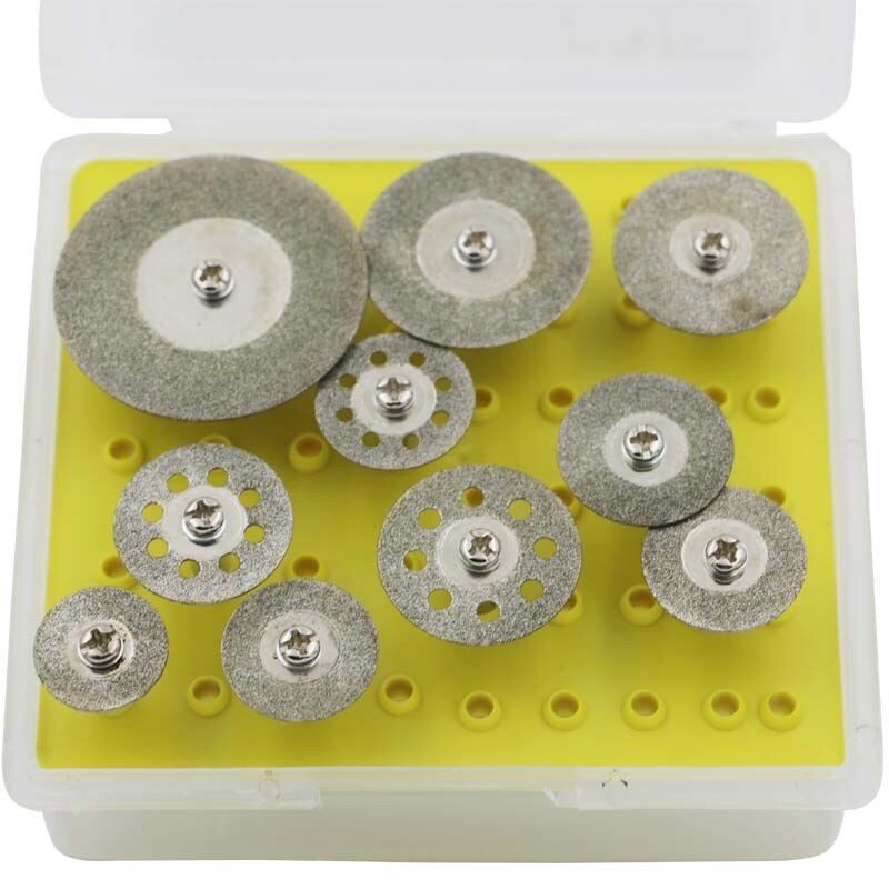 10pcs ׶ε ̾Ƹ  3.17mm ũ  ̴ Ŀ ũ Dremel    ̵  ׼/10pcs Grinding Diamond Cutting 3.17mm Shank Diameter Mini Cutting Disc Cir